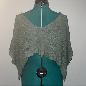 Free People Poncho Green Knit size S/P